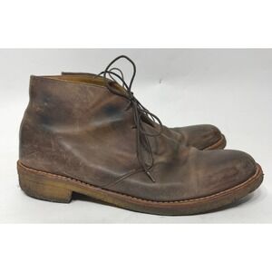 Calzoleria Harris Desert Chukka Boots‎ Mens Size 10 Brown Leather Gum Sole Italy